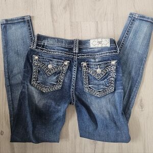 Miss Me Dark Blue Straight Leg Jeans
